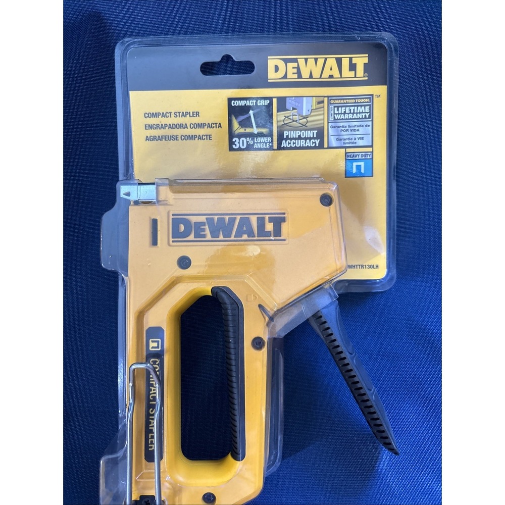 DEWALT DWHTTR350LH Heavy Duty Compact Staple Gun Yellow/Black Metal Plastic